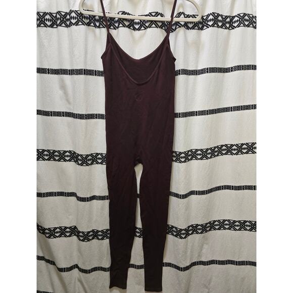 NWOT Intimately Free People brown ribbed long bodysuit tank low back size M/L - Picture 1 of 5